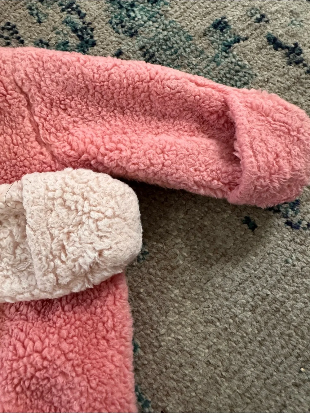 Two Plush Sherpa Baby One-Piece - USED 3 months